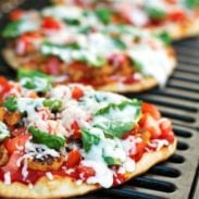 A picture of Grilled Chicken Sausage, Spinach, and Mozzarella Pizza