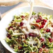 Chopped Brussels Sprout Salad - always requested by my family at holiday meals! | pinchofyum.com
