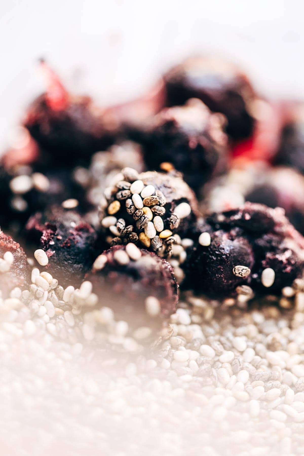 Berries with seeds.
