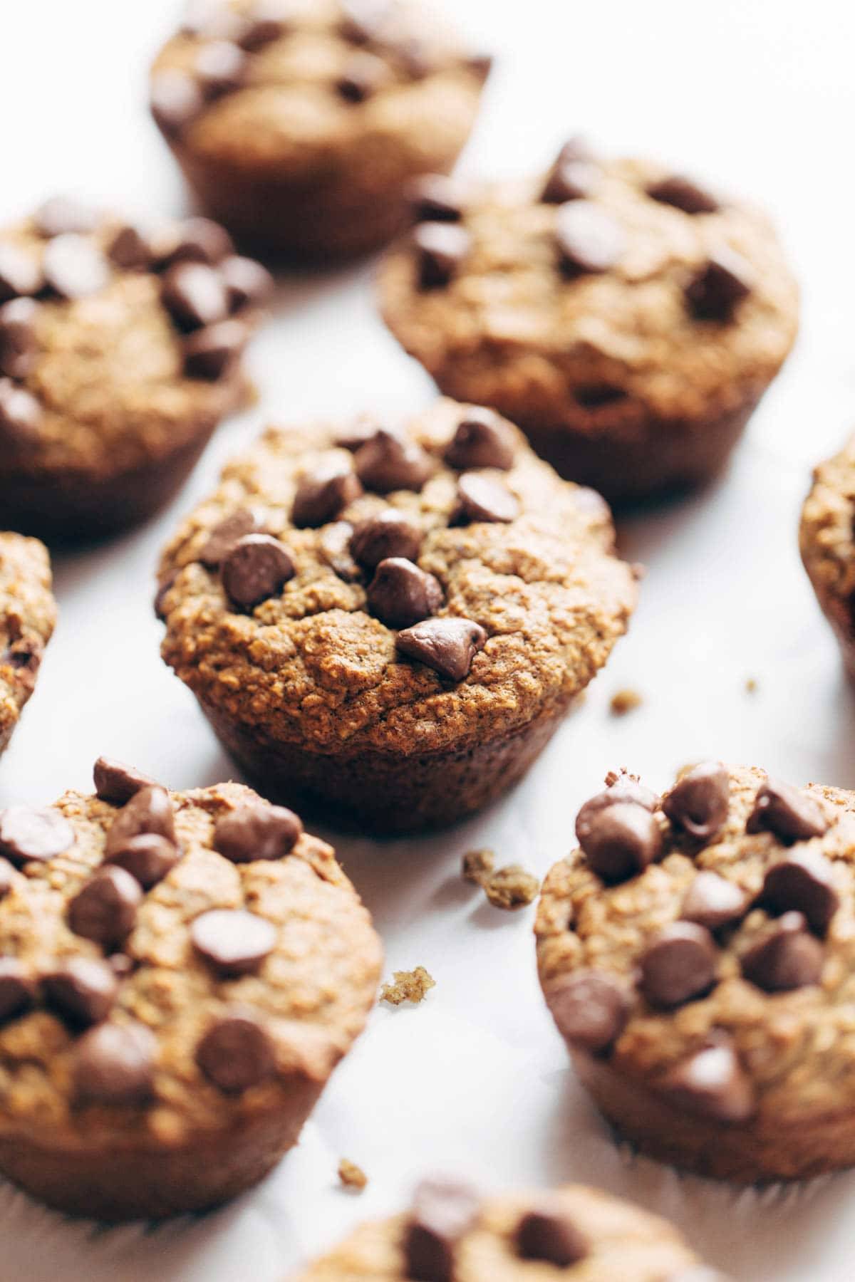 Banana Bread Muffins with chocolate chips