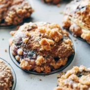 A picture of Triple Berry Cheesecake Muffins