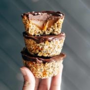 Caramel Cups in a stack.