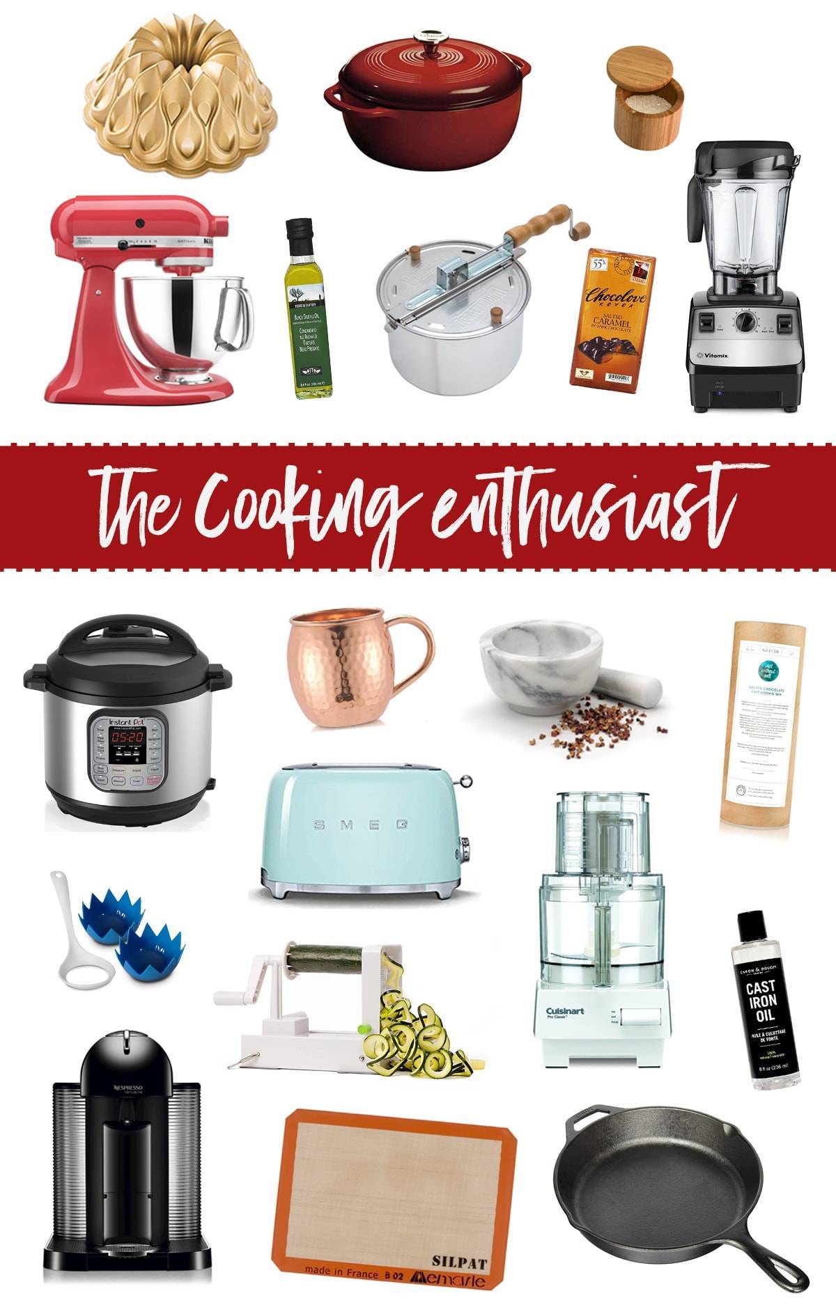 A bunch of utensils and items for the cooking enthusiast.