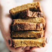 Lemon Olive Oil Cake in a stack.