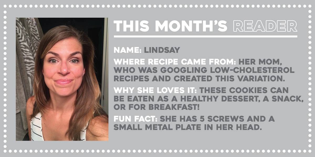 Lindsay's picture with her information on the right of it.