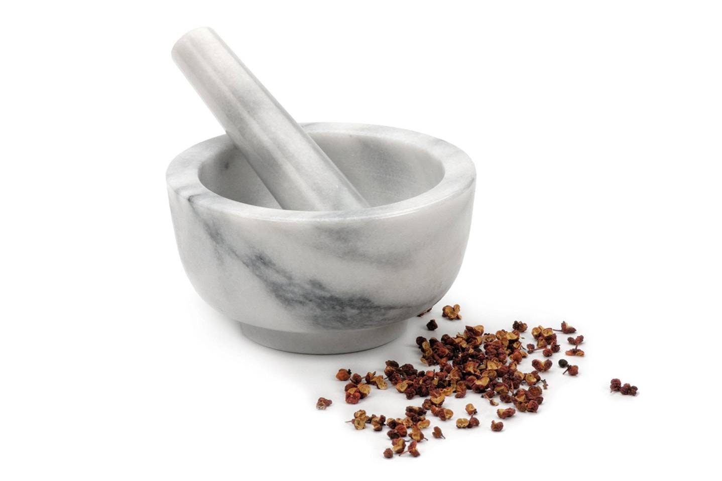 Mortar and pestle.