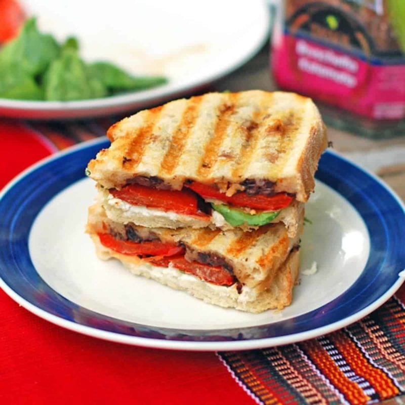 A picture of Red Pepper & Goat Cheese Panini
