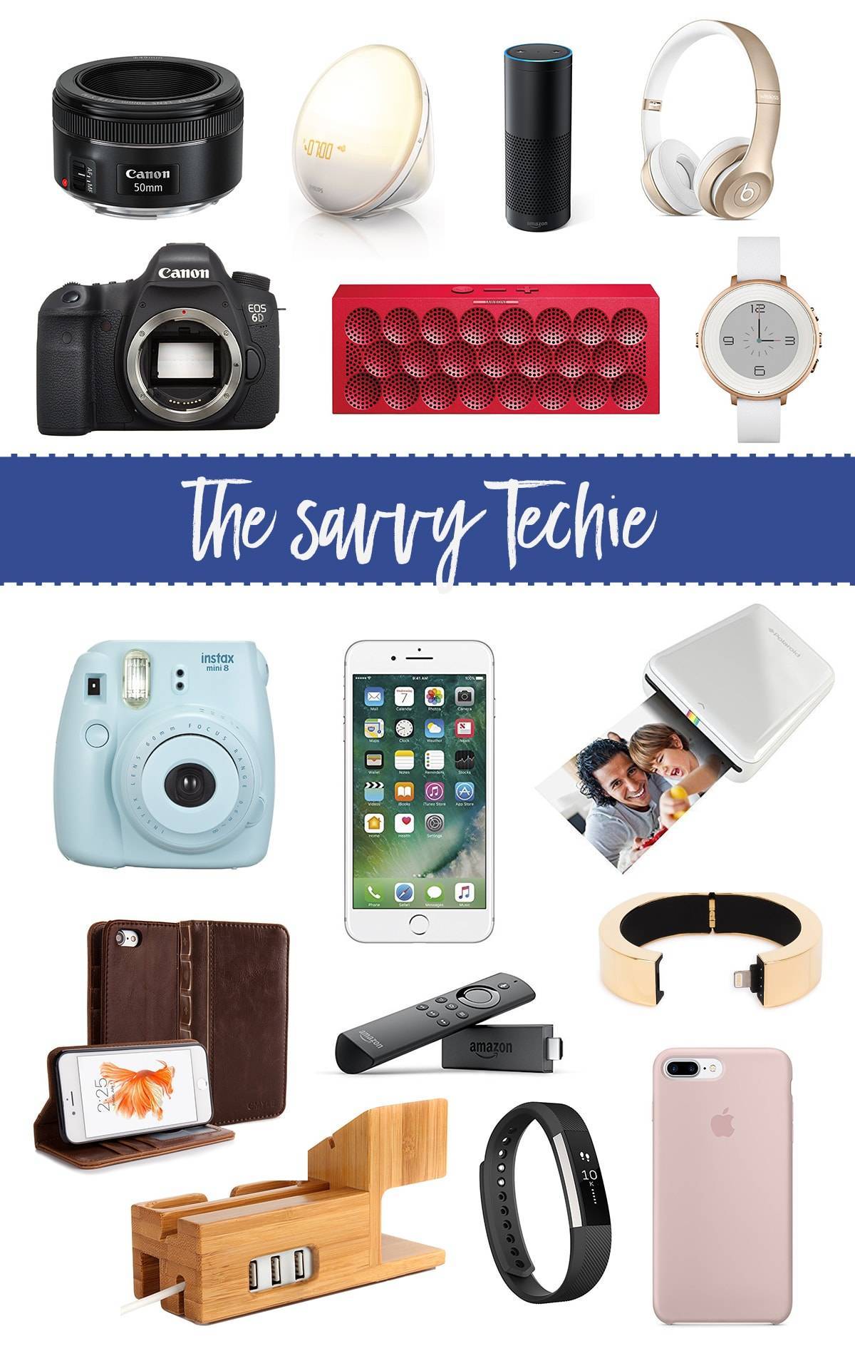 Various electronic devices in a collage.
