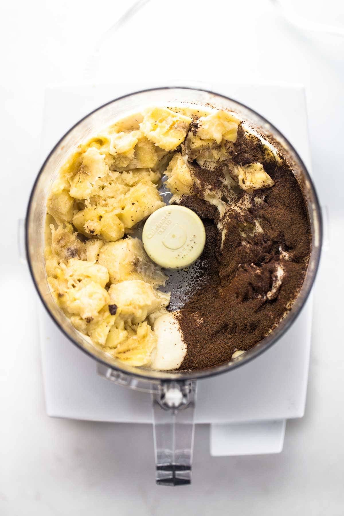 This naturally sweet ice cream is made with ALOHA superfood chocolate and bananas! You won't believe it's only 3 ingredients and 5 minutes to make! | pinchofyum.com