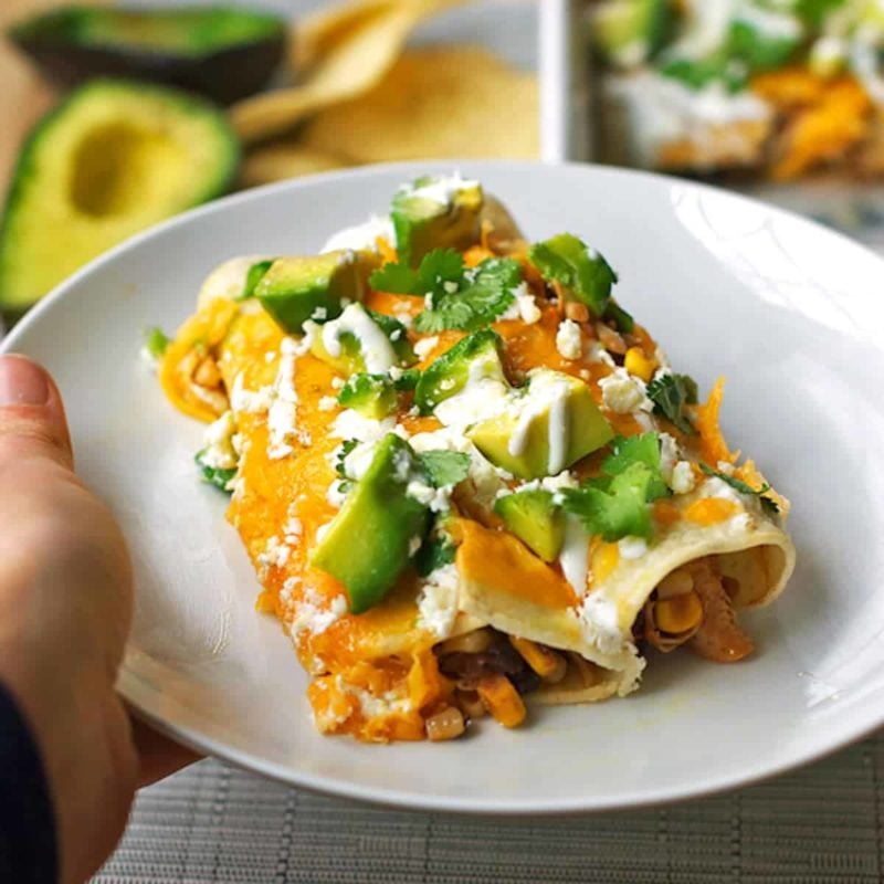 A picture of Skinny Chicken Enchiladas
