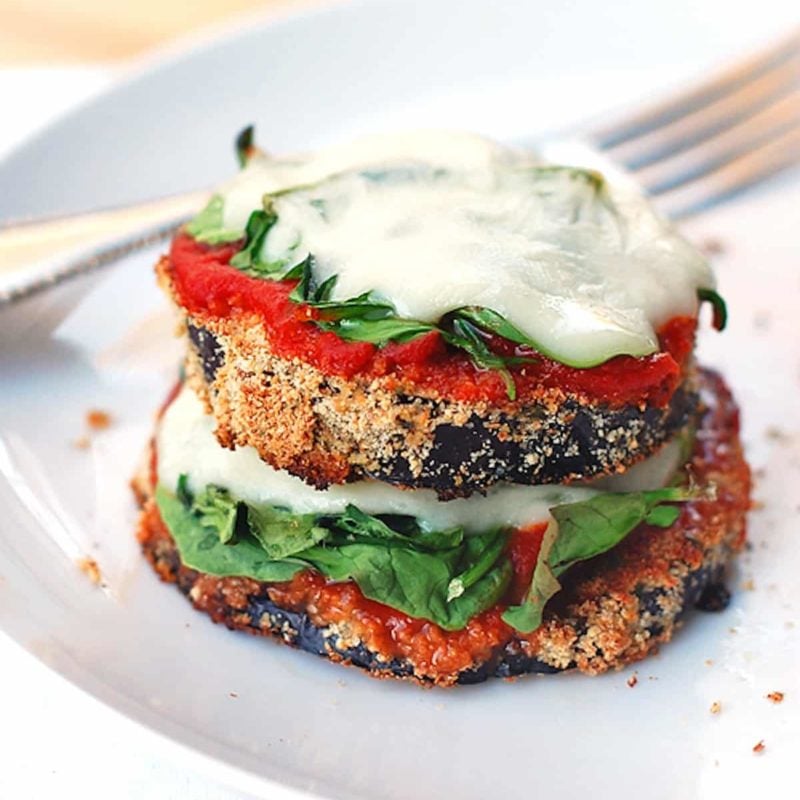 A picture of Cheesy Baked Eggplant Pizza