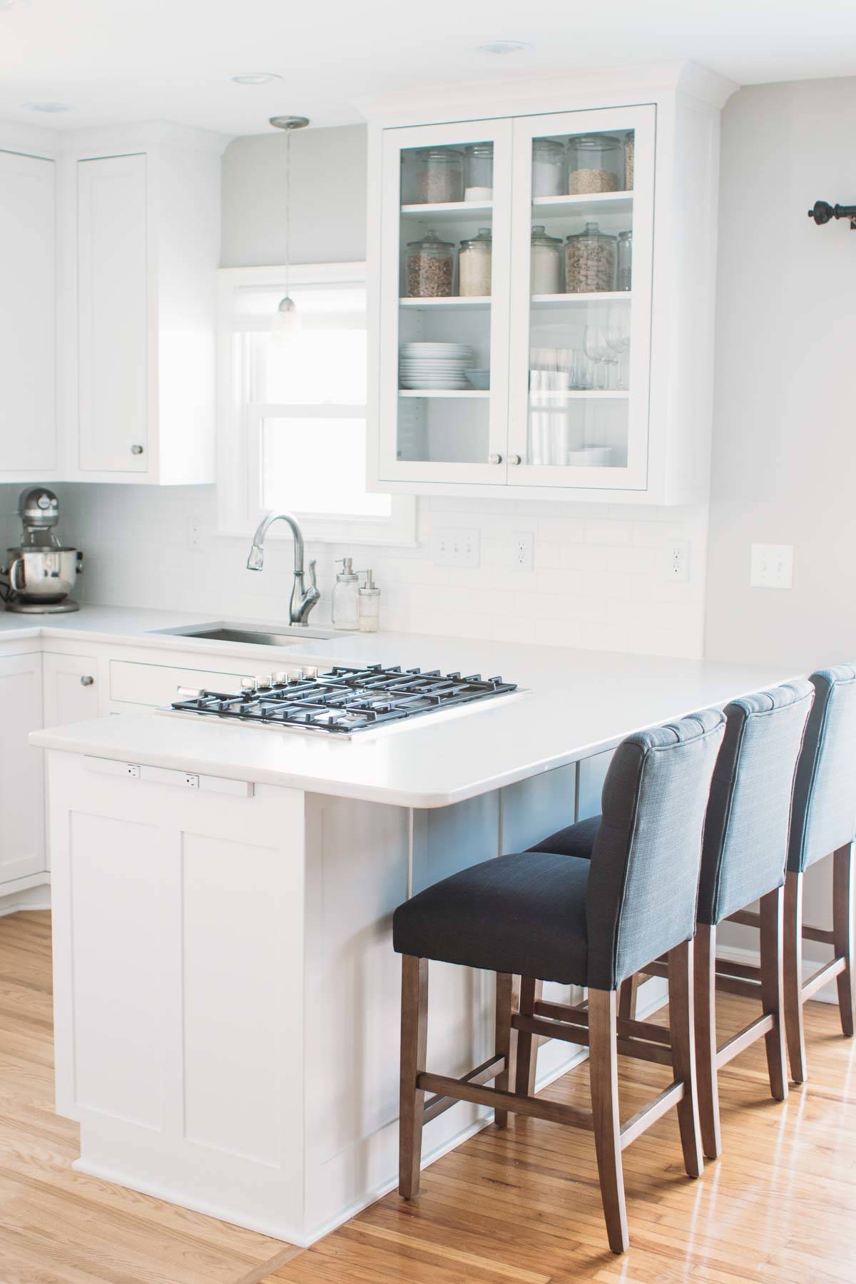 Updated white kitchen.