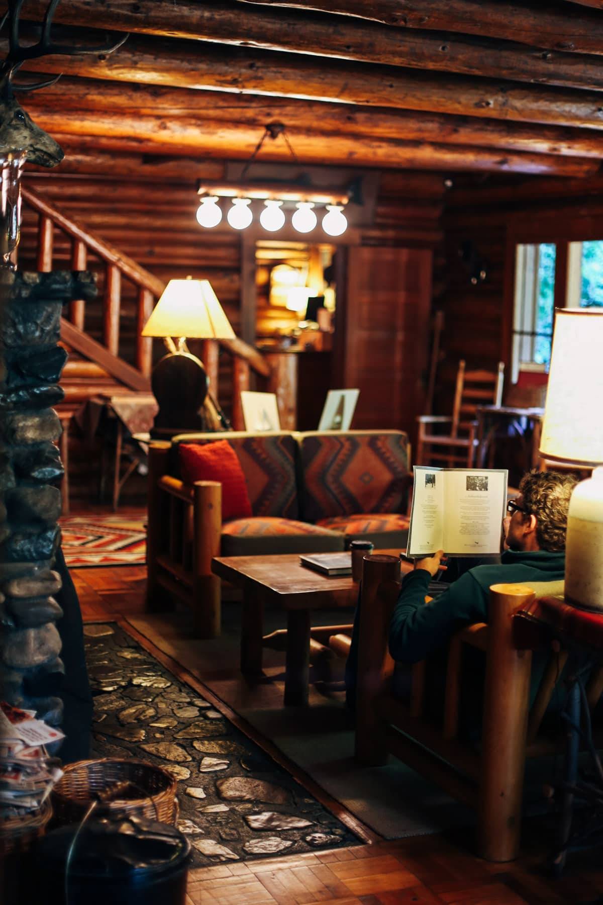 Log cabin.