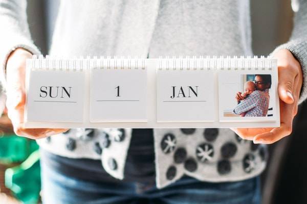 Calendar with small photo.