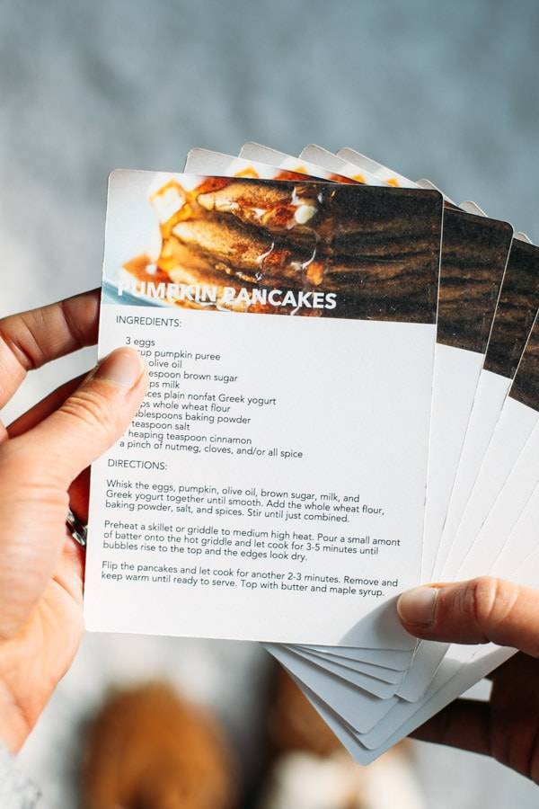 Recipe cards.
